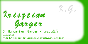 krisztian garger business card